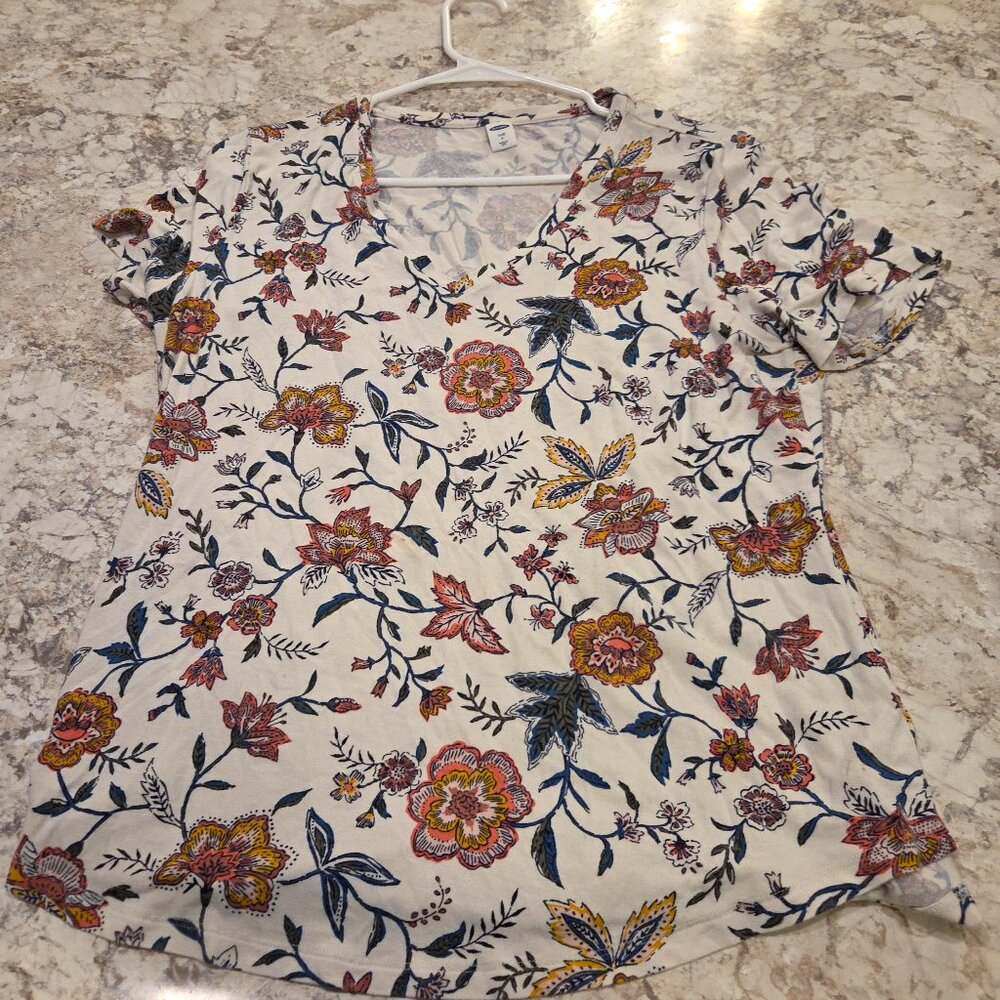 Floral T shirt.